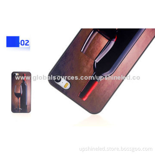 PC Cases for iPhone with Red Wine Printing, OEM/ODM Orders Welcomed